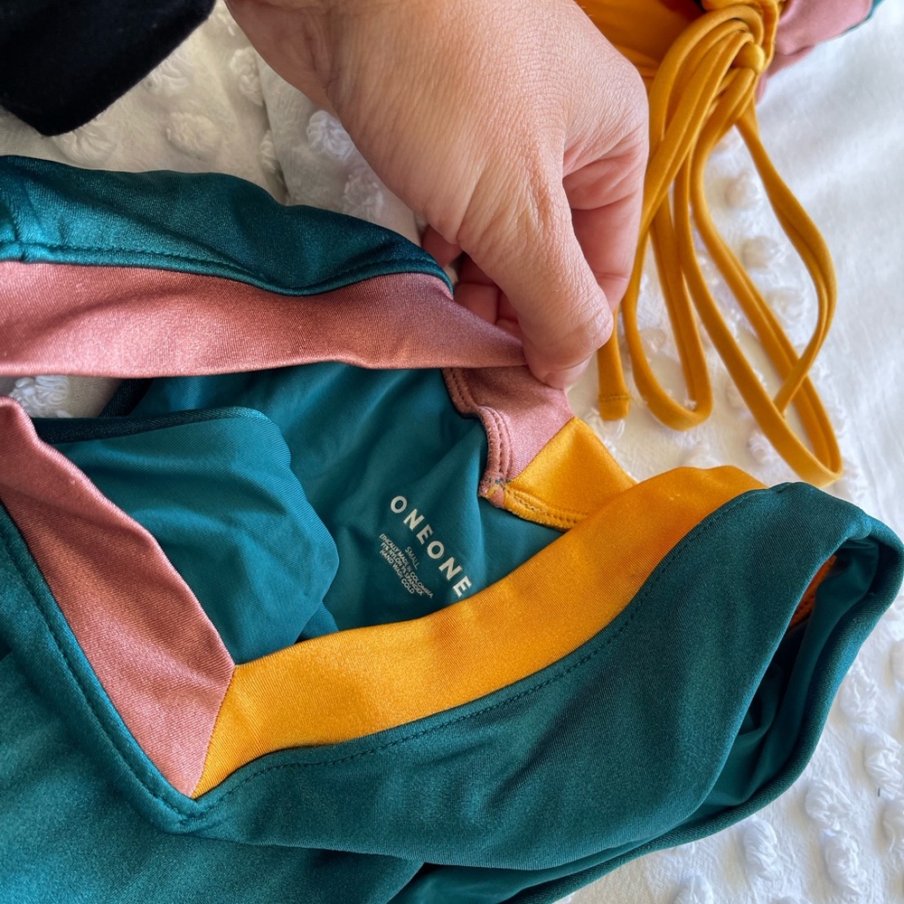 Color Block Bandeau Top + Bottoms - image 6